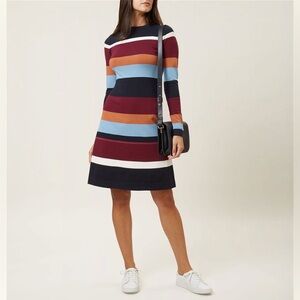 Hobbs Striped Long Sleeve Lily Dress